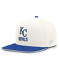 Nike Men's Cream/Royal Kansas City Royals Cooperstown Pro Dri-fit Snapback Hat