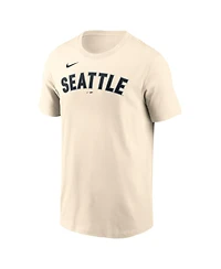 Nike Men's Cream Seattle Mariners Alternate Wordmark T-Shirt