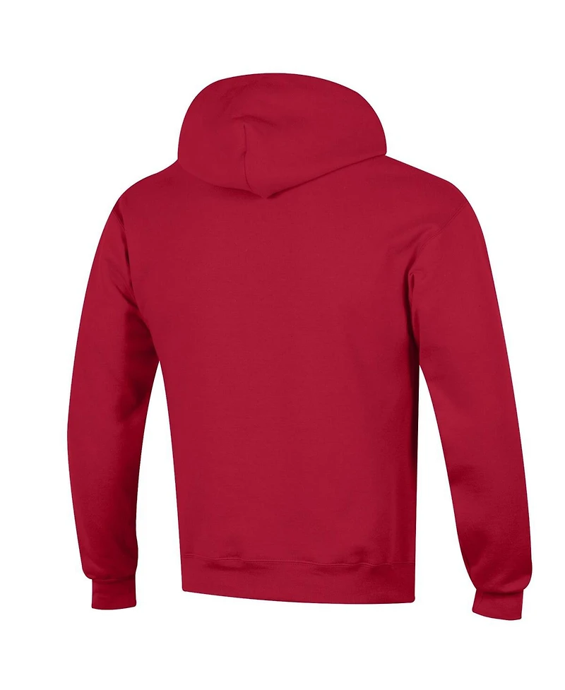 Champion Men's Scarlet Utah Utes Arched Logo Fleece Pullover Hoodie