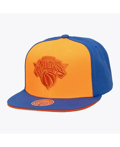 Mitchell & Ness Men's Orange/Blue New York Knicks Color Pop Snapback Hat