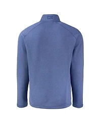 Cutter & Buck Men's Heather Royal New York Giants Peshastin Fleece Tri-Blend Raglan Quarter-Zip Jacket