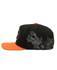 Mitchell & Ness Men's and Women's Black/Orange Philadelphia Flyers May Flowers Pro Crown Adjustable Hat
