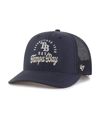 '47 Brand Men's Navy Tampa Bay Rays Pitstop Trucker Adjustable Hat