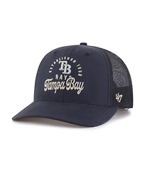 '47 Brand Men's Navy Tampa Bay Rays Pitstop Trucker Adjustable Hat