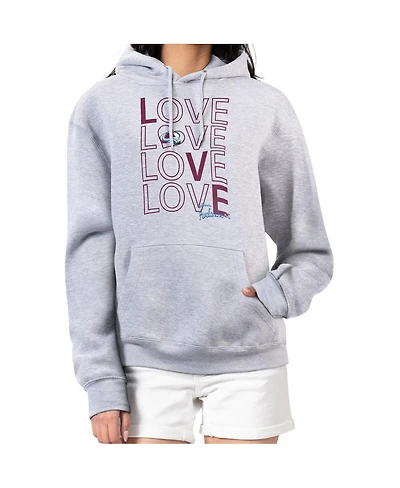 G-iii 4Her by Carl Banks Women's Gray Colorado Avalanche Hockey Love Fleece Pullover Hoodie
