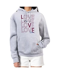 G-iii 4Her by Carl Banks Women's Gray Colorado Avalanche Hockey Love Fleece Pullover Hoodie