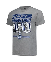 Checkered Flag Sports Men's Heather Charcoal Nascar 2-Spot 2026 Hall of Fame Class T-Shirt
