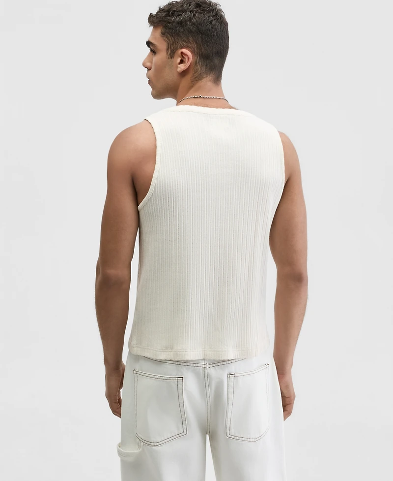Mode of One Men's Cotton Relaxed Ribbed Tank Top, Macy's Exclusive