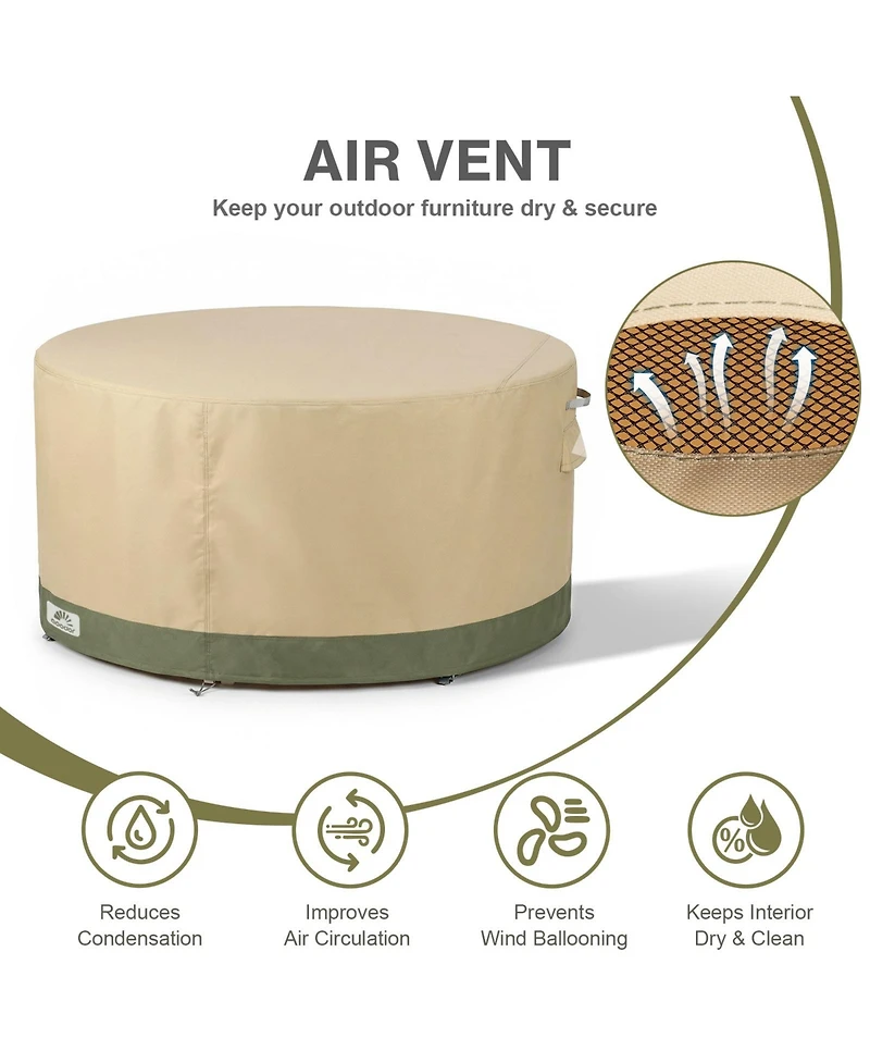 Aoodor Heavy Duty Outdoor Furniture Set Cover, 600D Waterproof Oxford Patio Sectional Set Cover Covers with Air Vents for Patio General Purpose Table