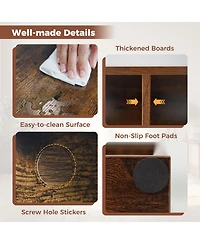 Slickblue 7-Compartment Bookshelf Vertical or Horizontal Storage