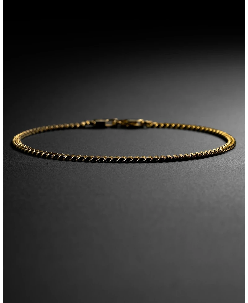 Vincero Men's Curb Chain – 5mm Gold Plated Bracelet, 8.2"