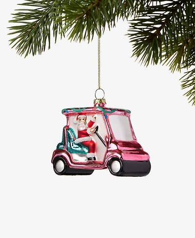 Holiday Lane Eclectic Charms Santa's Golf Cart Ornament, Macy's Exclusive