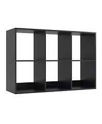 Slickblue 6-Cube Bookcase with Guardrail for Living Room & Bedroom