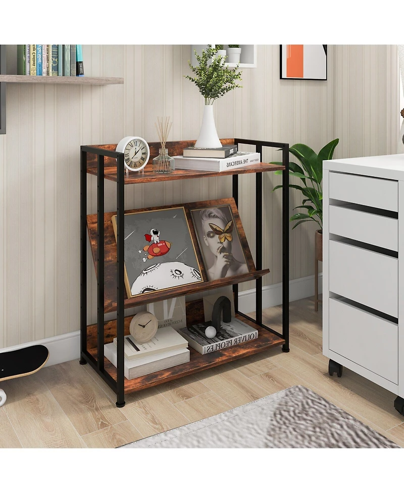 Slickblue Industrial 3-Tier Storage Shelf with Adjustable Shelves