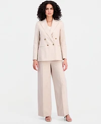 Tahari Asl Women's Pinstriped Double-Breasted Blazer