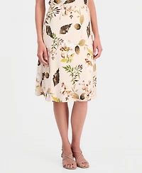 Tahari Asl Petite Side Zip A-Line Skirt