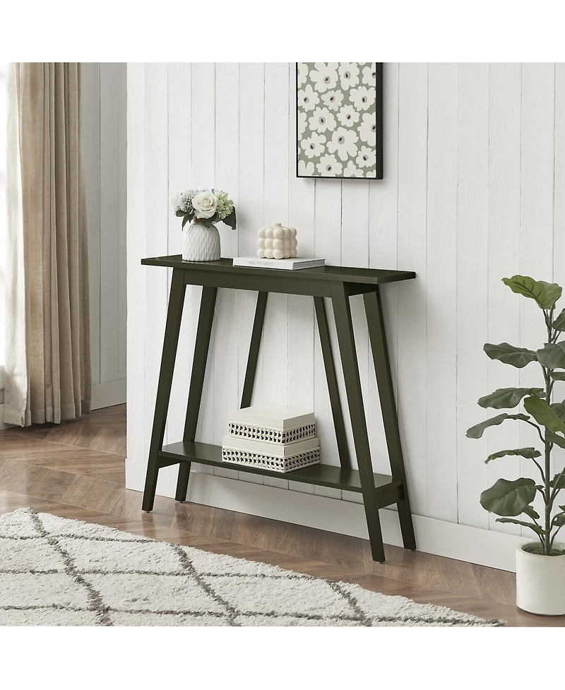 Kings Brand Furniture Conway Console Table Functional Narrow Wood Accent Entryway with Storage Shelf