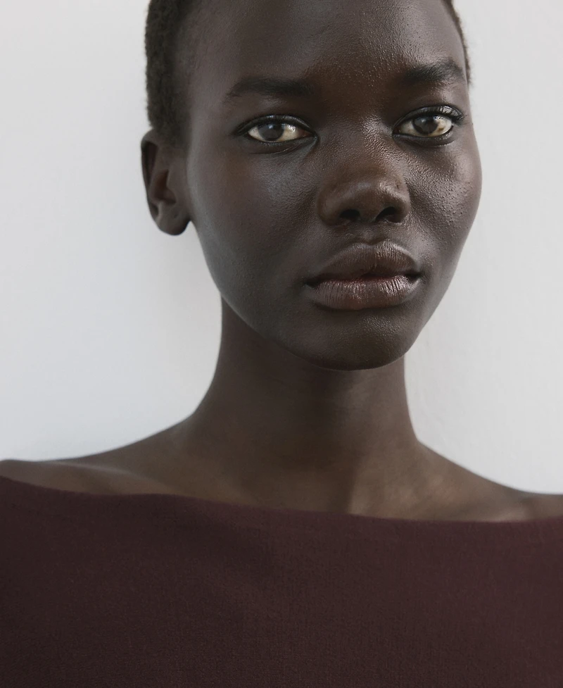 Mango Women's Asymmetrical Knitted Cape