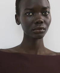 Mango Women's Asymmetrical Knitted Cape