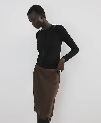 Mango Women's Combined Knitted Sweater