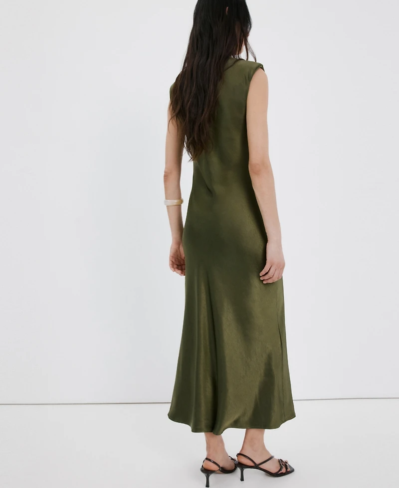 Mango Women's Fitted Satin Dress