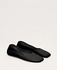Mango Women's Leather Ballet Flats