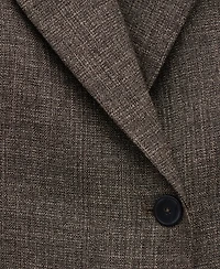 Mango Women's Herringbone Double-Breasted Suit Blazer