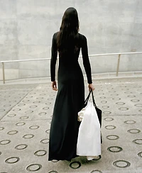 Mango Women's Combined Fine-Knit Collar Dress