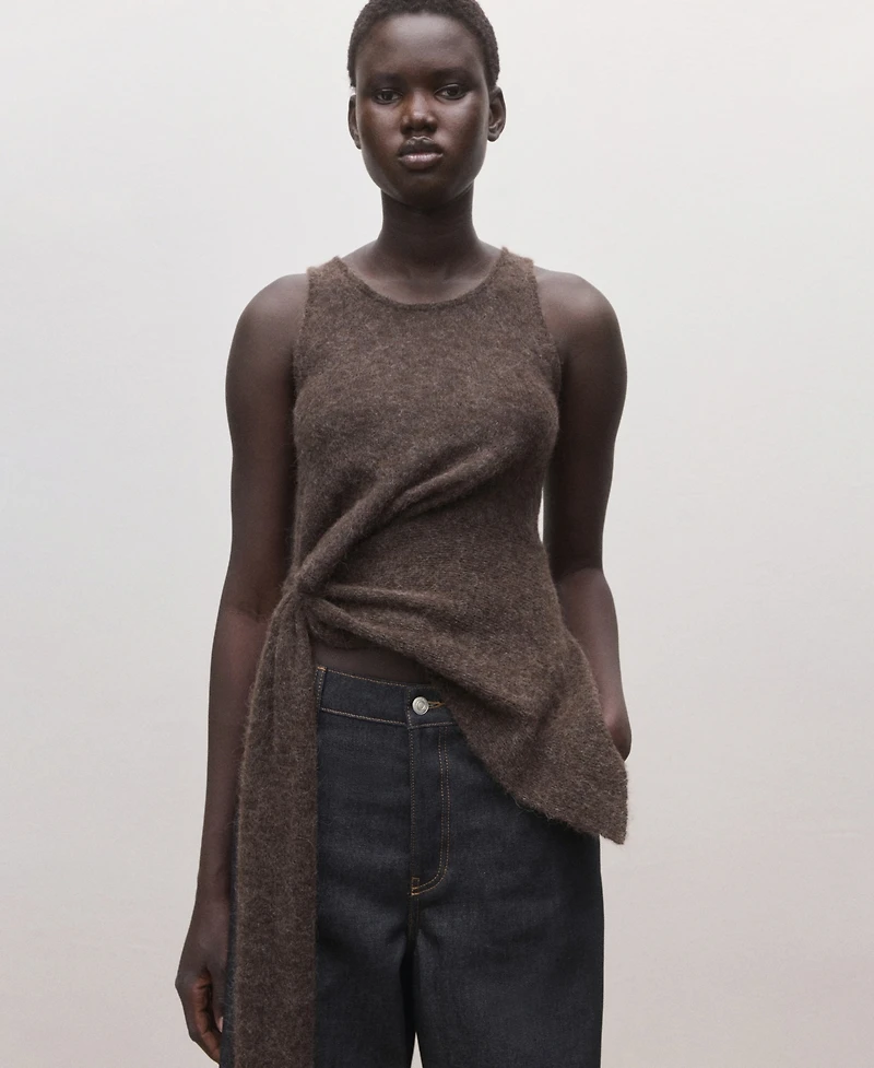 Mango Women's Low-Rise Wide Leg Jeans