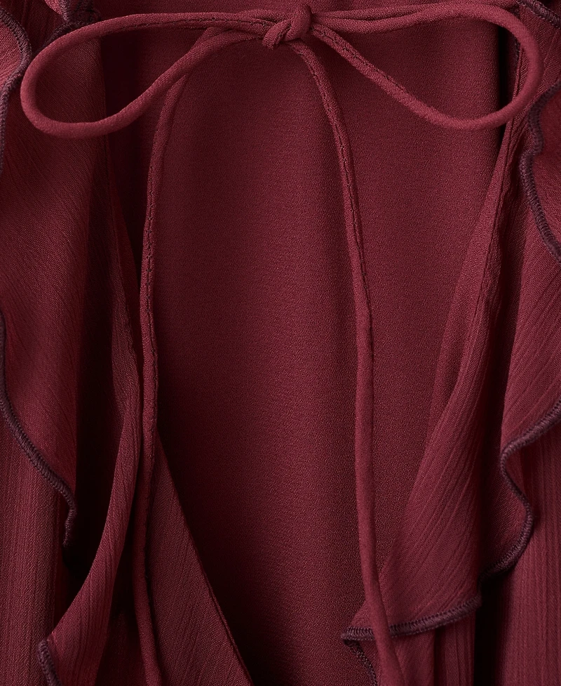 Mango Women's Long Ruffled Dress