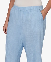 Ruby Rd. Plus Snow Washed Gauze Pull-On Capri Pants