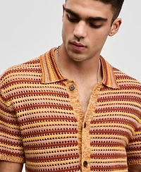 Mode of One Men's Relaxed-Fit Short-Sleeve Polo Sweater Shirt, Macy's Exclusive