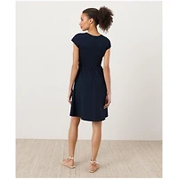 Pact Women's Organic Cotton Fit & Flare Crossover Dress