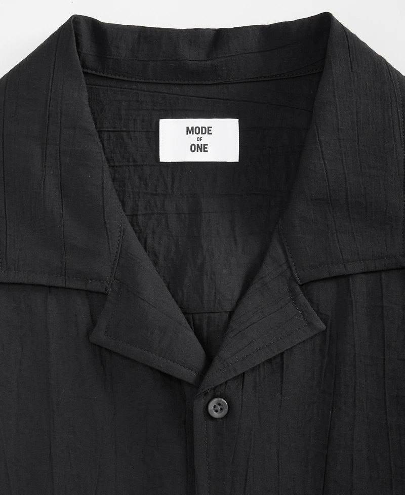 Mode of One Men's Short-Sleeve Relaxed-Fit Crinkled Shirt, Macy's Exclusive