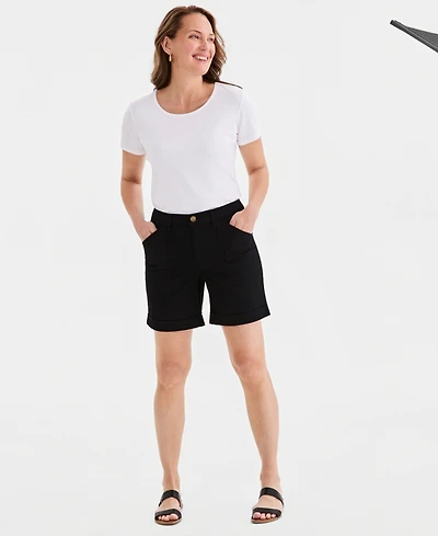Style & Co Women's Cuffed Utility Shorts, Macy's Exclusive