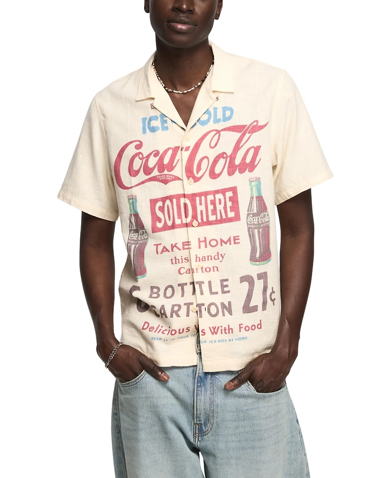 Lucky Brand Men's Short-Sleeve Coca Cola Print Shirt
