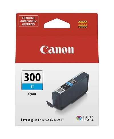 Canon Pfi-300 14.4ml Pigment Ink Tank for imagePROGRAF Pro-300 Printer, Cyan