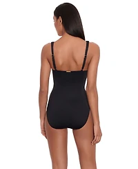 Lauren Ralph Front-Tie One-Piece Swimsuit