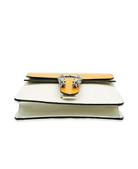 Pre-Owned Gucci Yellow Beige Navy Tricolour Leather Mini Dionysus