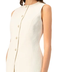Ivonne Women's Tailored Vest with Front Buttons