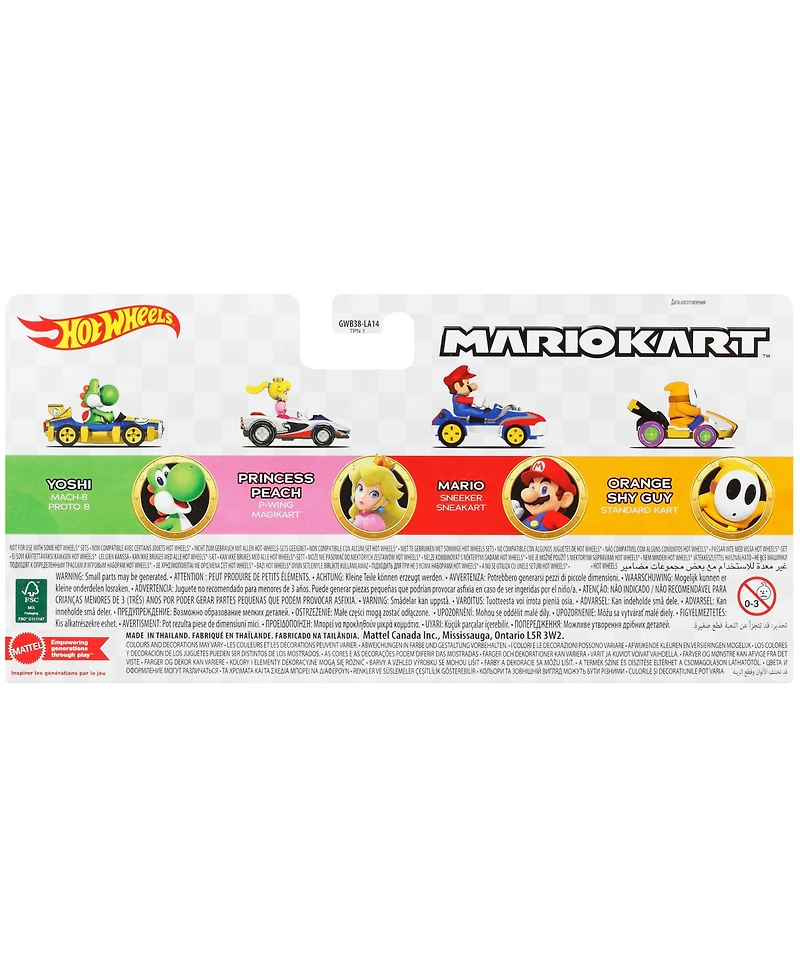 Hot Wheels Mario Kart Vehicle 4-Pack Set