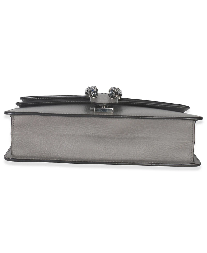 Pre-Owned Gucci Dusty Grey Pebbled Calfskin Small Dionysus Shoulder Bag