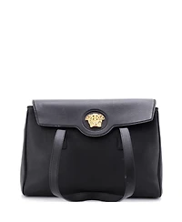 Pre-Owned Versace Medium La Medusa Flap Tote Leather