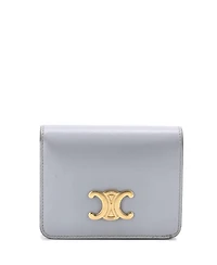 Pre-Owned Celine Triomphe Compact Wallet Leather