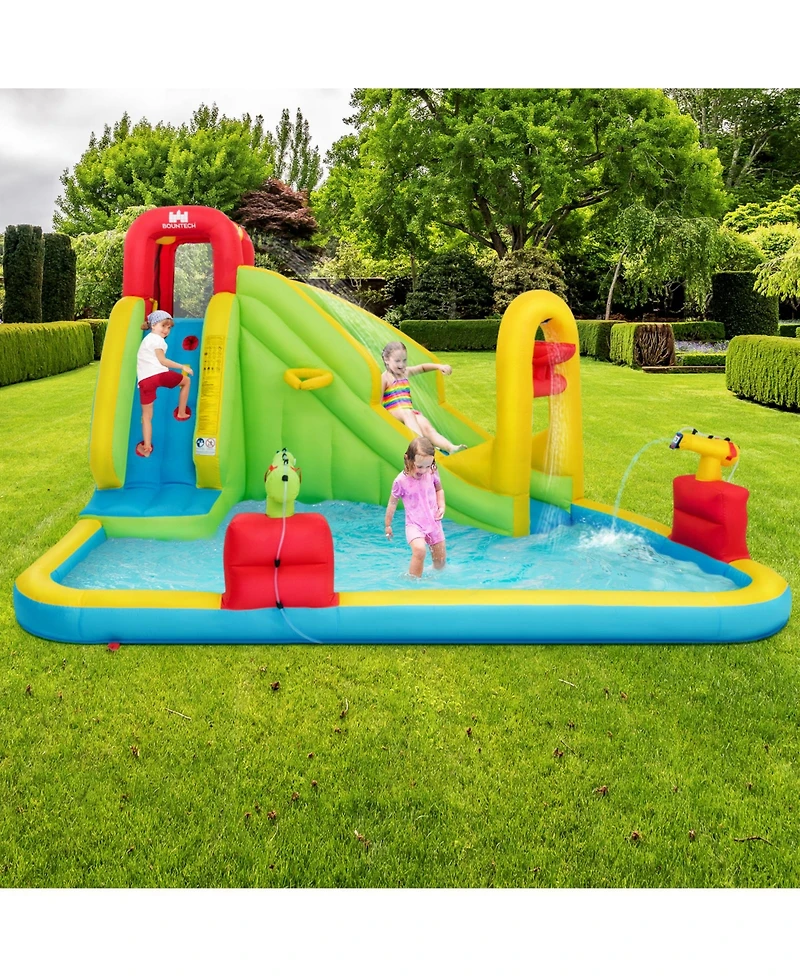Mecale Outdoor Inflatable Water Bounce House with 480W Blower Included