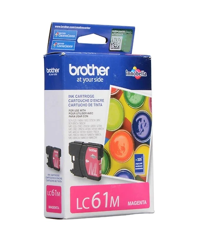 Brother LC61M Innobella Standard Yield Magenta Color Ink Cartridge (Approximatly 325 Pages)