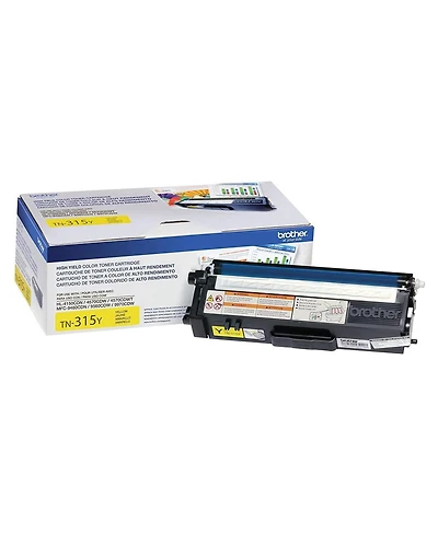 Brother TN315 High Yield Yellow Toner Cartridge, Upto 3500 Page Yields