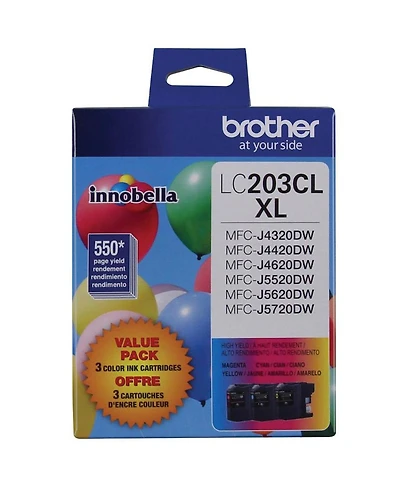 Brother LC2033PKS Innobella High Yield Xl Series 3-Color Ink Cartridge Set, Includes Cyan, Magenta, Yellow Cartridge