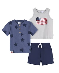 Gerber Toddler Boys 3-Piece T-Shirts and Shorts