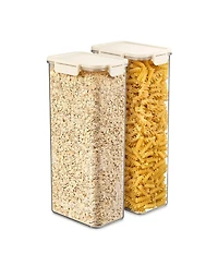 Sorbus 2 Pack Airtight Food Storage Container – Clear Stackable Canister for Pantry, Rice, Pasta, Cereal and Snacks